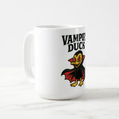 Vampire Duck - Grappige Cartoon Halloween Ontwerp Koffiemok (Voorkant links)