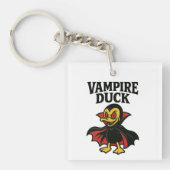 Vampire Duck - Grappige Cartoon Halloween Ontwerp Sleutelhanger (voorkant)