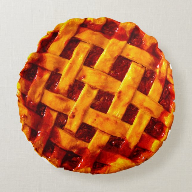 Vampire Ducks Cherry Pie Sierkussen Rond Kussen (Voorkant)