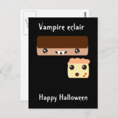 Vampire eclair "Happy Halloween" Briefkaart (Voorkant / Achterkant)