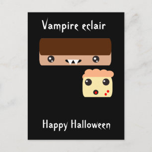 Vampire eclair "Happy Halloween" Briefkaart