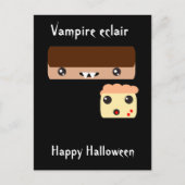 Vampire eclair "Happy Halloween" Briefkaart (Voorkant)