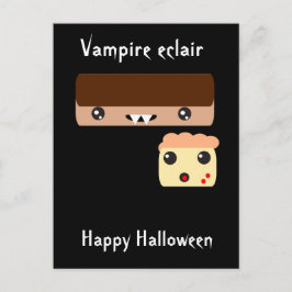 Vampire eclair "Happy Halloween" Briefkaart