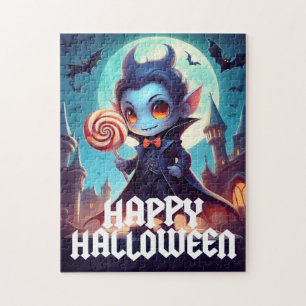Vampire eet snoepgoed Gelukkig Halloween Legpuzzel