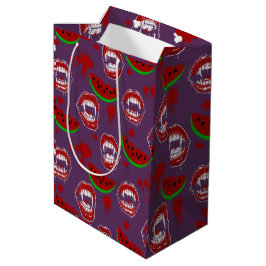 Vampire Eet Watermeloen Halloween in Juli Paars Medium Cadeauzakje