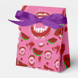 Vampire Eet Watermeloen Summerween Feest Roze  Bedankdoosjes