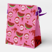 Vampire Eet Watermeloen Summerween Feest Roze Bedankdoosjes (Achterkant)