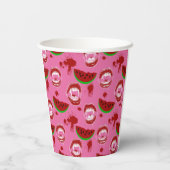 Vampire Eet Watermeloen Summerween Feest Roze Papieren Bekers (Achterkant)