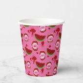 Vampire Eet Watermeloen Summerween Feest Roze Papieren Bekers (Voorkant)