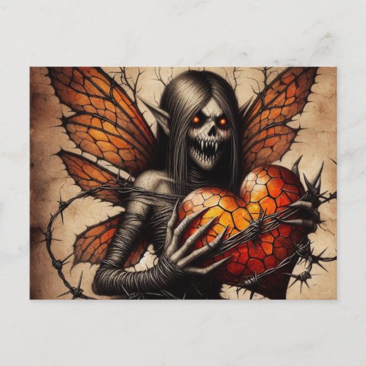 Vampire Elf Horror Briefkaart (Voorkant)