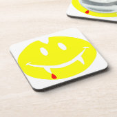 vampire emoji dracula bier onderzetter (Linkerzijde)