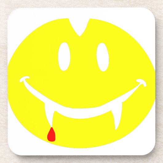 vampire emoji dracula bier onderzetter (Voorkant)
