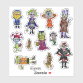 Vampire en Bloodhound Cartoon Sticker (Vel)