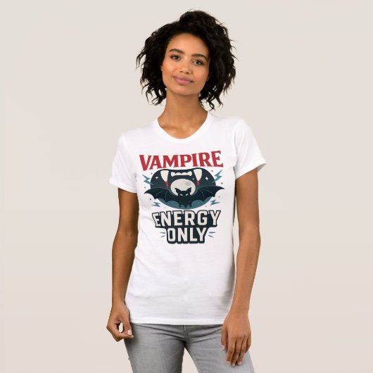 Vampire Energy Only - halloween  T-shirt (Voorkant volledig)