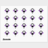 Vampire Engel Meisje Tribale Vleugels Ronde Sticker (Vel)