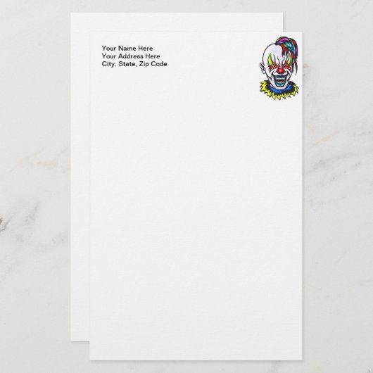 Vampire Evil Clown Briefpapier (Voorkant / Achterkant)