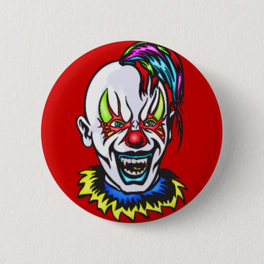 Vampire Evil Clown Ronde Button 5,7 Cm (Voorkant)