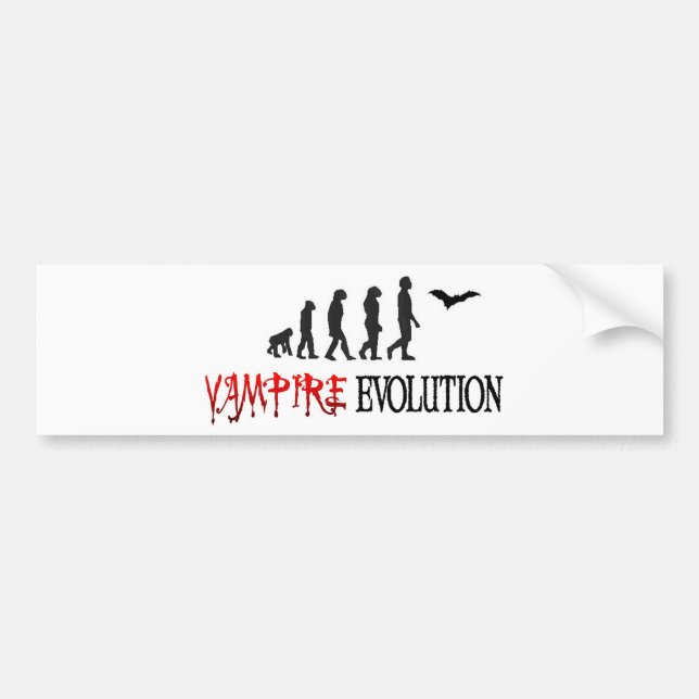 Vampire evolutie bumpersticker (Voorkant)