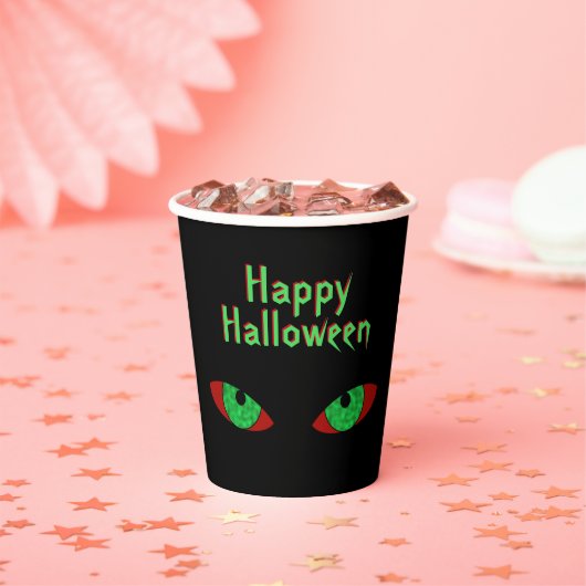 Vampire Eyes Happy Halloween Drink Cup Papieren Bekers (Insitu)