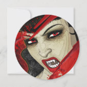 Vampire face halloween verjaardagsfeest kaart (Voorkant)