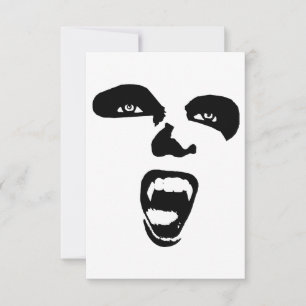 Vampire Face Horror Gothic original art Bedankkaart