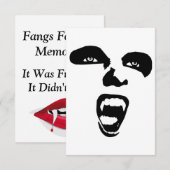 Vampire Face Horror Gothic original art Bedankkaart (Voorkant / Achterkant)