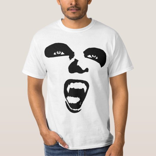 Vampire Face Horror Gothic original art T-shirt (Voorkant)