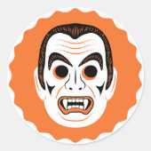 Vampire Face Ronde Sticker (Voorkant)