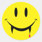 Vampire Face Ronde Sticker (Voorkant)