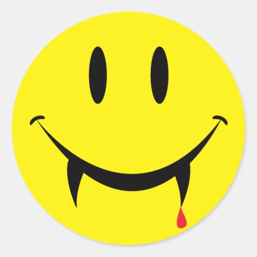 Vampire Face Ronde Sticker (Voorkant)