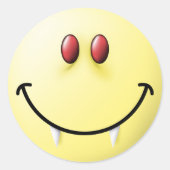 Vampire Face Ronde Sticker (Voorkant)