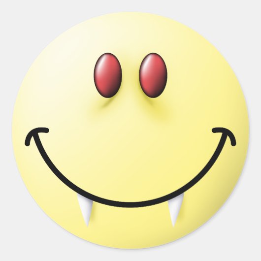 Vampire Face Ronde Sticker (Voorkant)