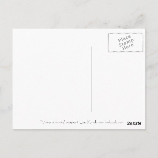 Vampire Fairy Briefkaart (Achterkant)