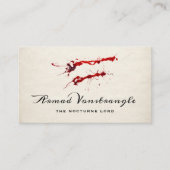 Vampire Fang Blood Halloween Visitekaartje (Voorkant)