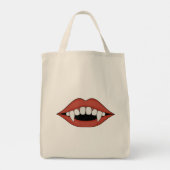 Vampire Fanged Lip Art Tote Bag (Achterkant)