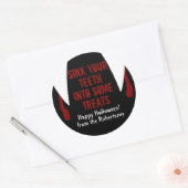 Vampire Fangs Halloween Boo'd Treat Label (Envelop)