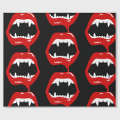 Vampire Fangs Spooky eng monster Cadeaupapier (Vlak)
