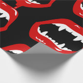 Vampire Fangs Spooky eng monster Cadeaupapier (Hoek)