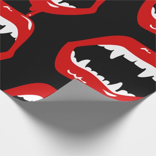 Vampire Fangs Spooky eng monster Cadeaupapier (Hoek)