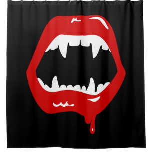 Vampire Fangs Spooky eng monster Douchegordijn
