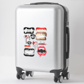 Vampire Fangs Teeth Halloween Horror art Sticker (Koffer)