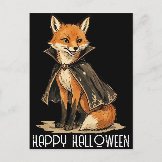 Vampire Fox Feestdagenkaart (Voorkant)