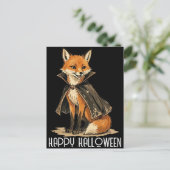 Vampire Fox Feestdagenkaart (Staand voorkant)