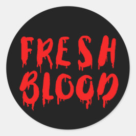 Vampire Fresh Blood Halloween drinken label
