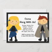 Vampire Fright Night Halloween Party Invitation Kaart (Voorkant)