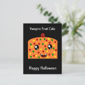 Vampire Fruit Cake "Happy Halloween" Briefkaart (Staand voorkant)