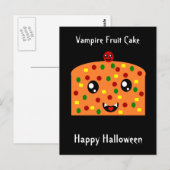 Vampire Fruit Cake "Happy Halloween" Briefkaart (Voorkant / Achterkant)