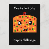 Vampire Fruit Cake "Happy Halloween" Briefkaart (Voorkant)