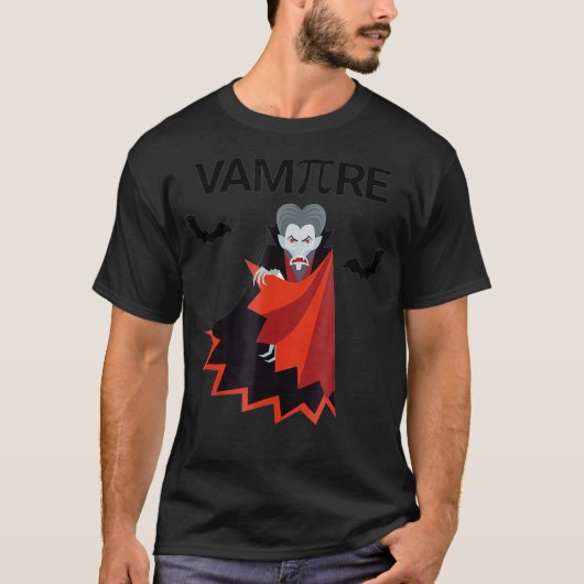 Vampire Funny Halloween Wiskunde  T-shirt (Voorkant)