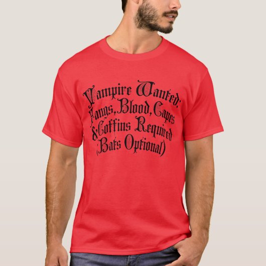 Vampire Gewenst T-shirt (Voorkant)